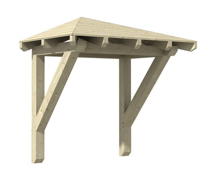Holzvordach Walmdach Holzdach