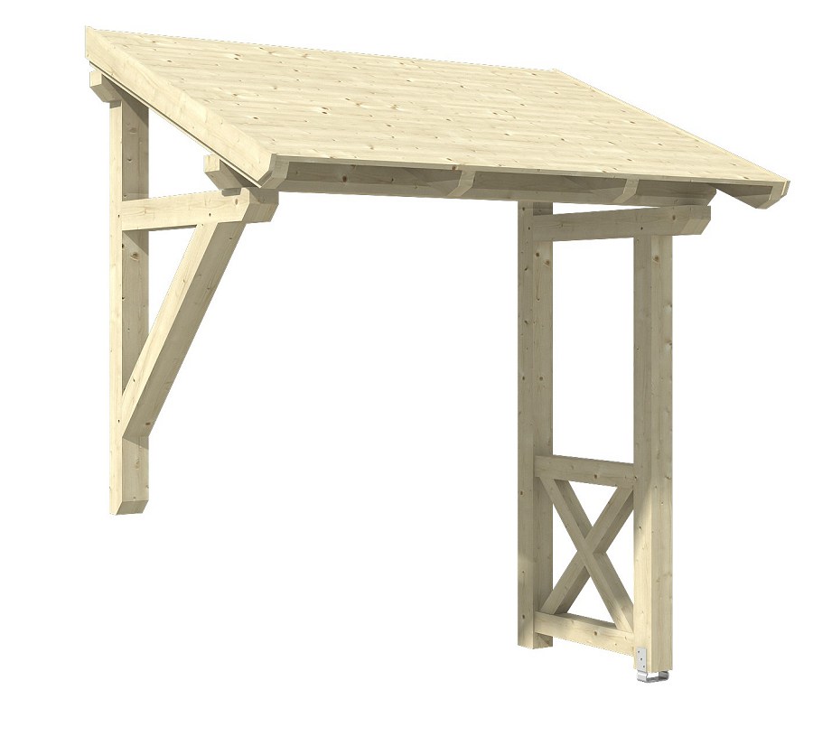 Vordächer mit Holz-Seitenteil
