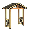 Vordach Hauseingang mit Holzvordach als Haust�rvordach